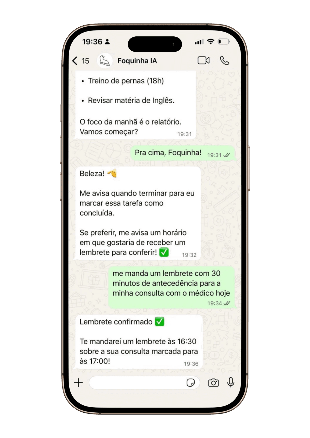 Conta o que precisa lembrar